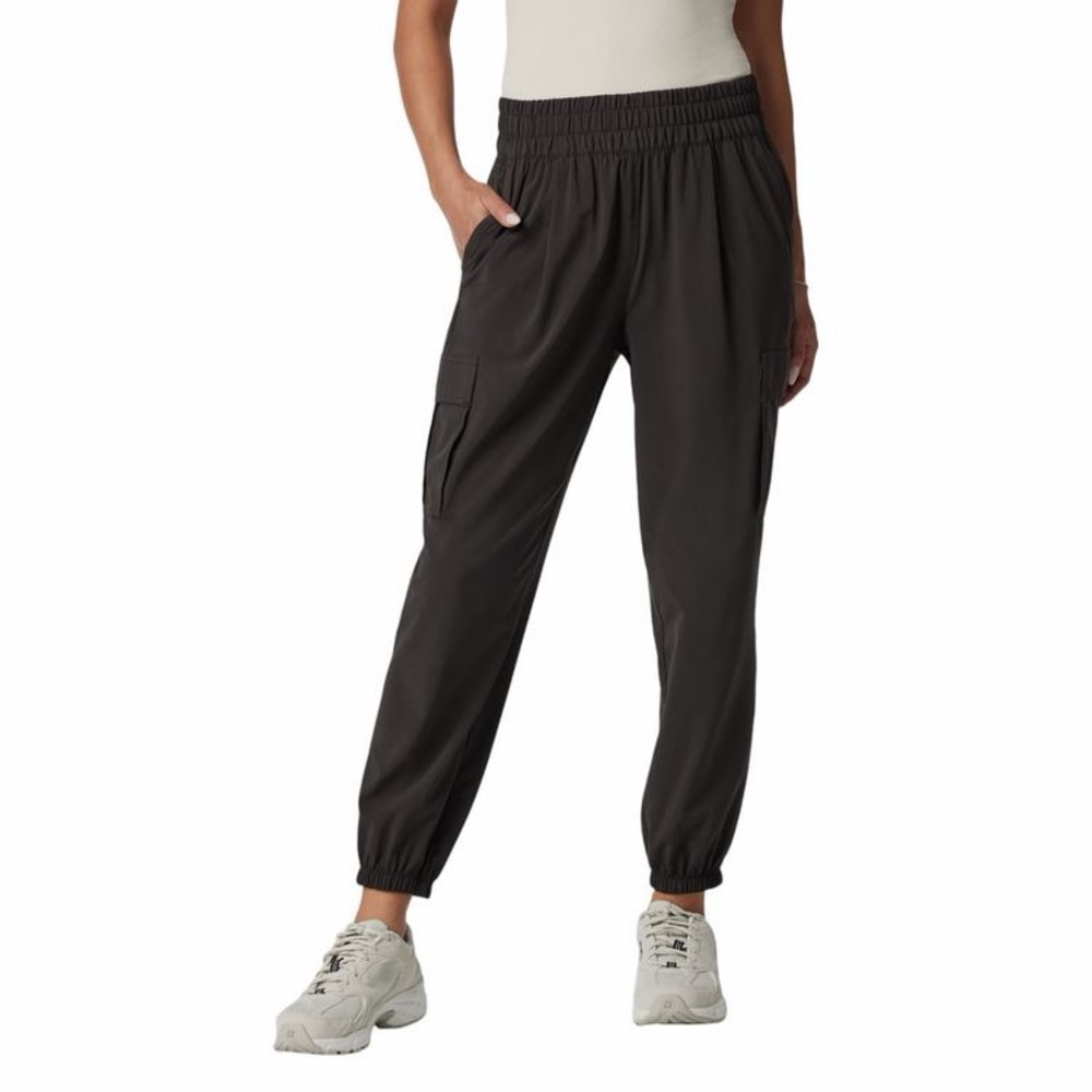 Sold*******Villa Jogger Women's Black Elastic-Waist Cargo Jogger Pants
